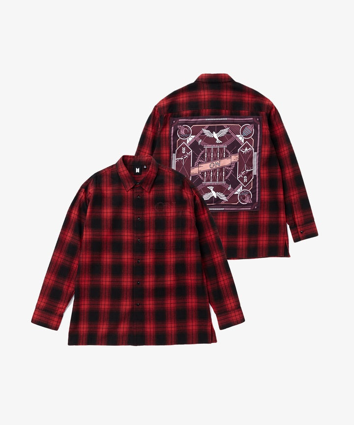 BTS ON FLANNEL SHIRT (RED) M/L/XL