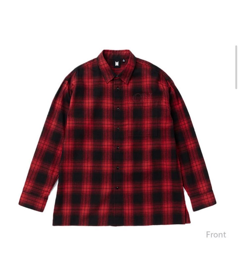 BTS ON FLANNEL SHIRT (RED) M/L/XL