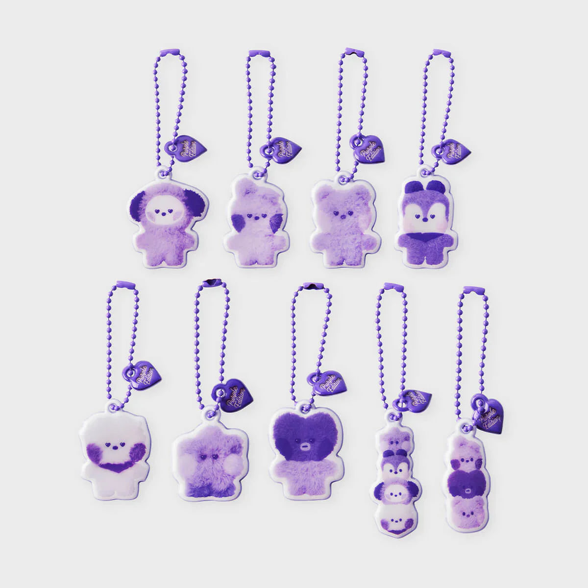 BT21 MININI PURPLE OF WISH BLIND BOX KEYRING