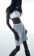 LE SSERAFIM ONE SHOULDER BRA (WHITE) LARGE