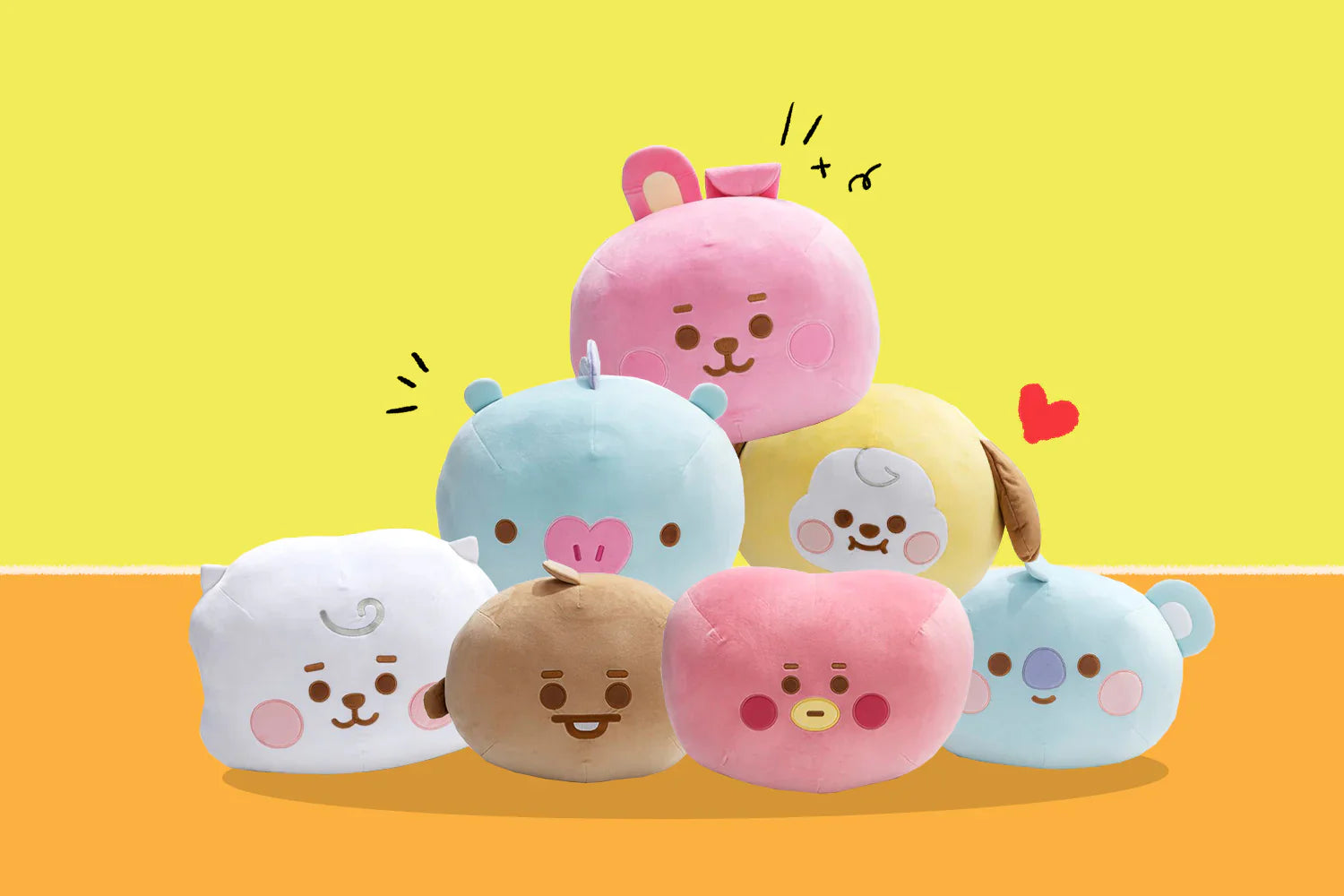BT21 TATA BABY MOCHI FACE CUSHION (S)