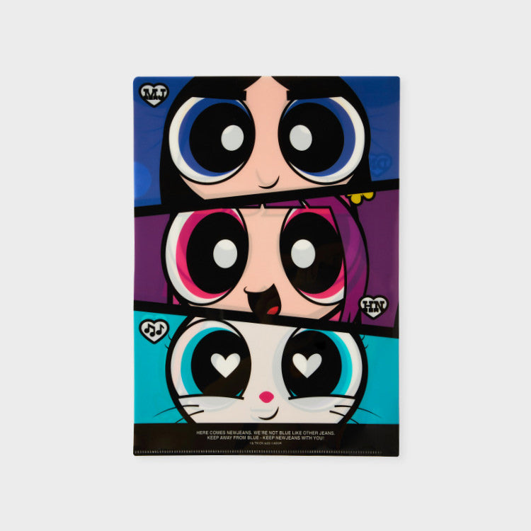 THE POWERPUFF GIRLS X NEWJEANS PLASTIC FILE FOLDER