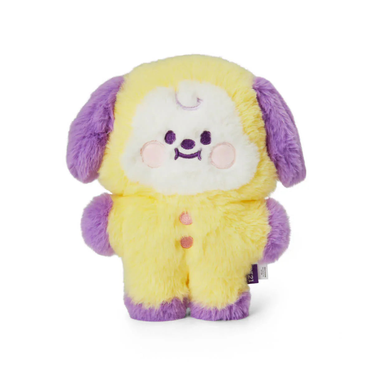 BT21 CHIMMY BABY FLAT FUR PURPLE HEART STANDING DOLL