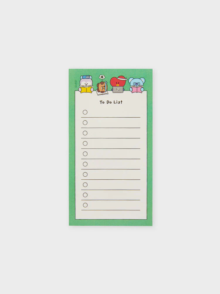 BT21 2024 SEASON'S GREETINGS TO-DO LIST NOTEPAD