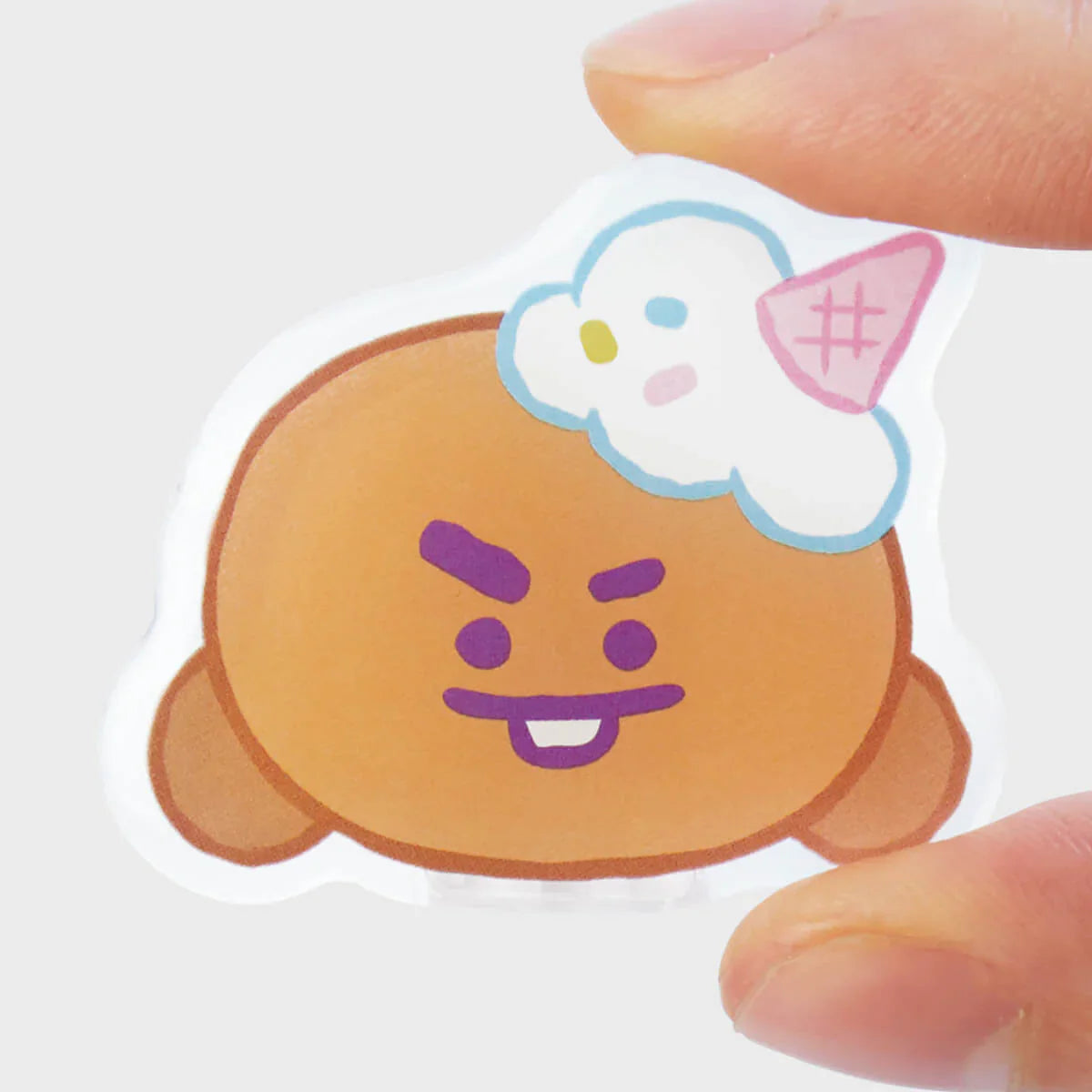 BT21 SHOOKY ON THE CLOUD ACRYLIC CLIP MAGNET