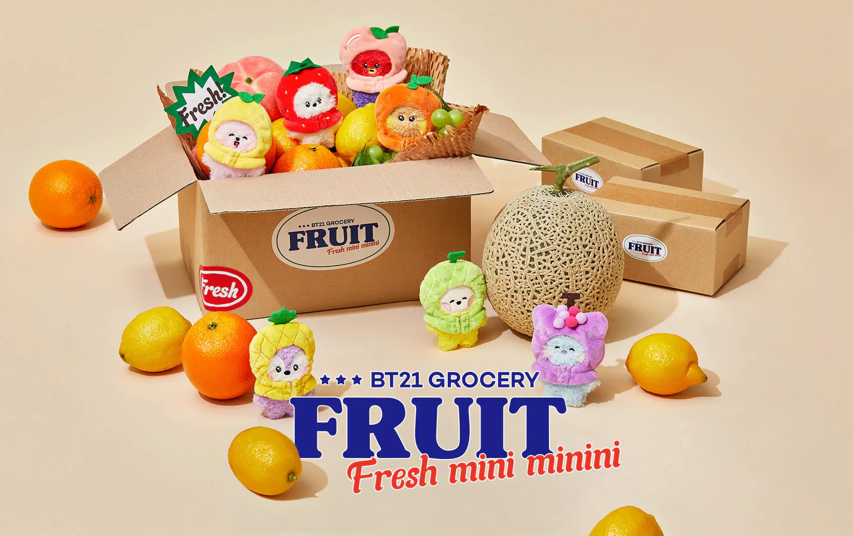 BT21 SHOOKY MINI MININI FRUITS DOLL