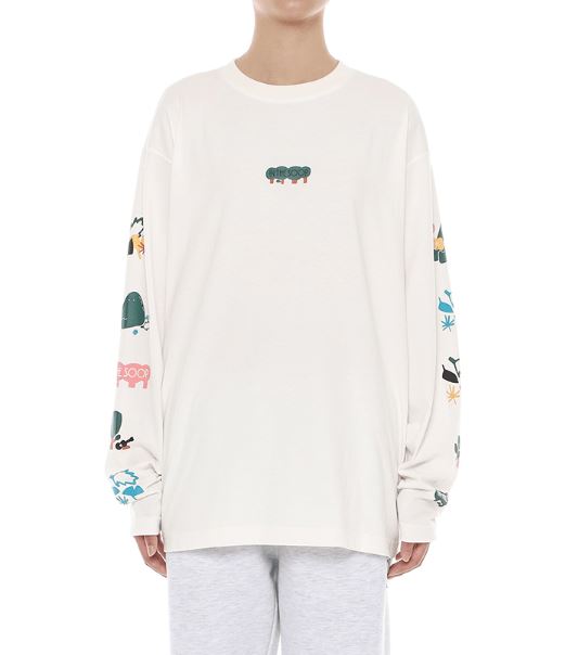 BTS IN THE SOOP GRAPHIC LONG SLEEVE T-SHIRT (IVORY) S/M