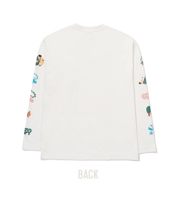 BTS IN THE SOOP GRAPHIC LONG SLEEVE T-SHIRT (IVORY) S/M