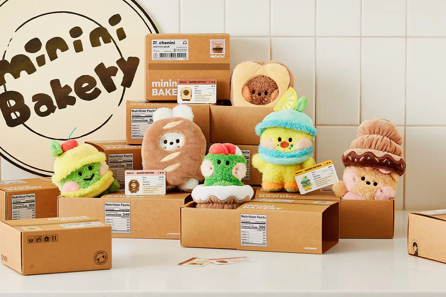 LINE FRIENDS DNINI BAKERY STANDING DOLL