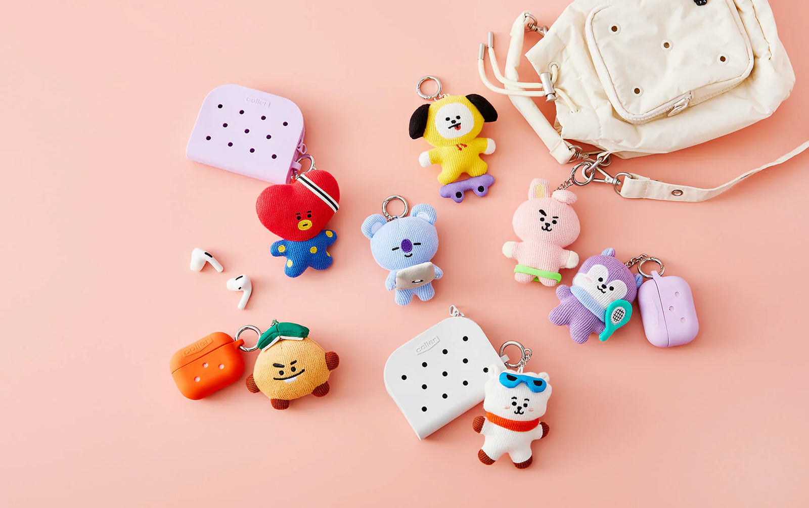 BT21 CHIMMY 2024 SEASON'S GREETINGS KNITTED KEYRING