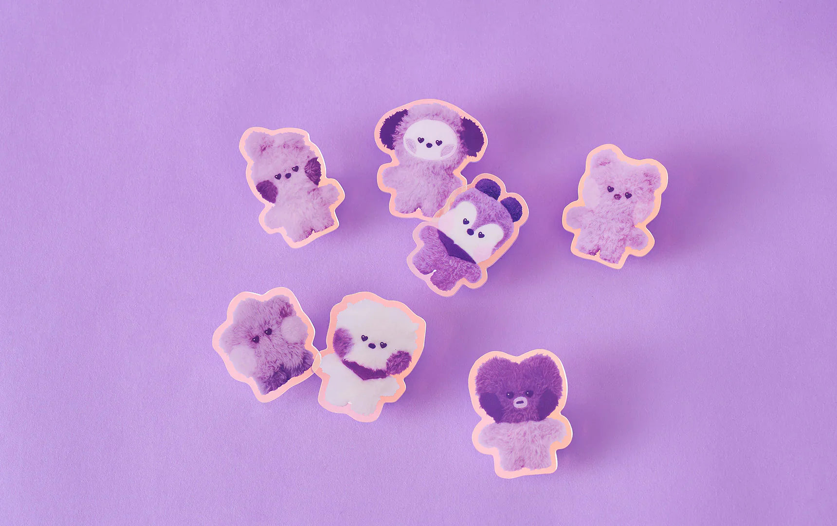 BT21 KOYA MININI PURPLE OF WISH ACRYLIC MAGNETIC CLIP