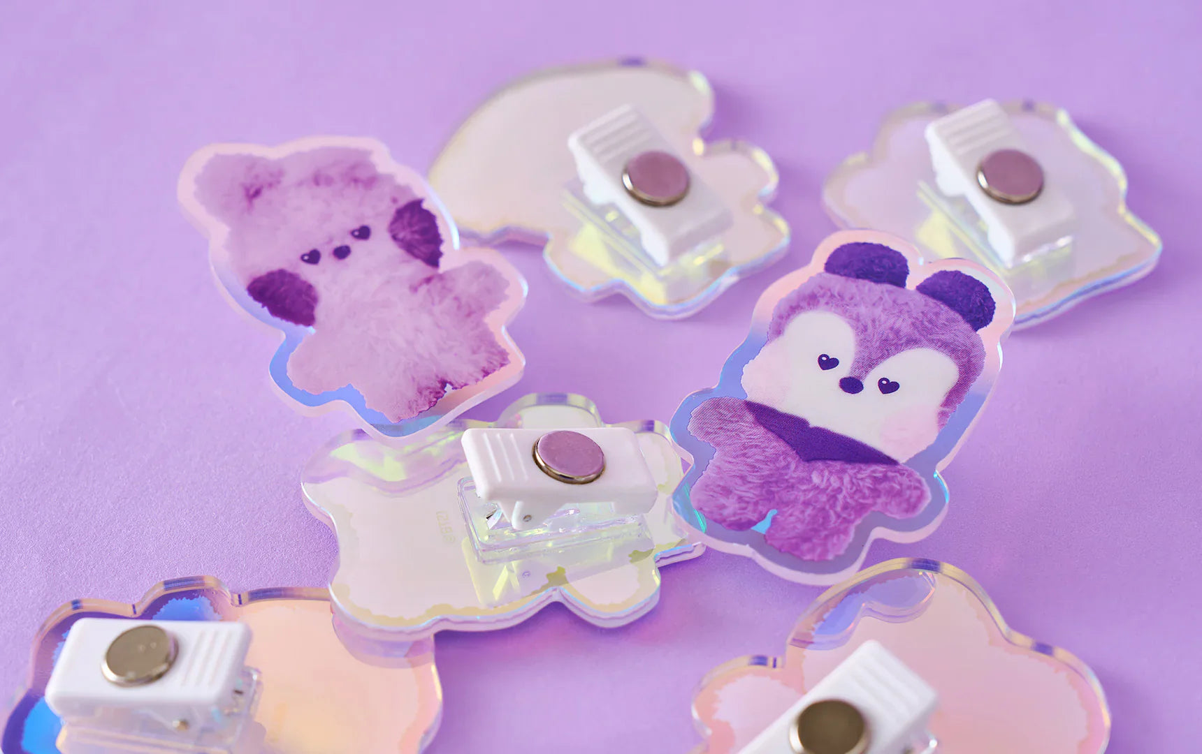 BT21 KOYA MININI PURPLE OF WISH ACRYLIC MAGNETIC CLIP