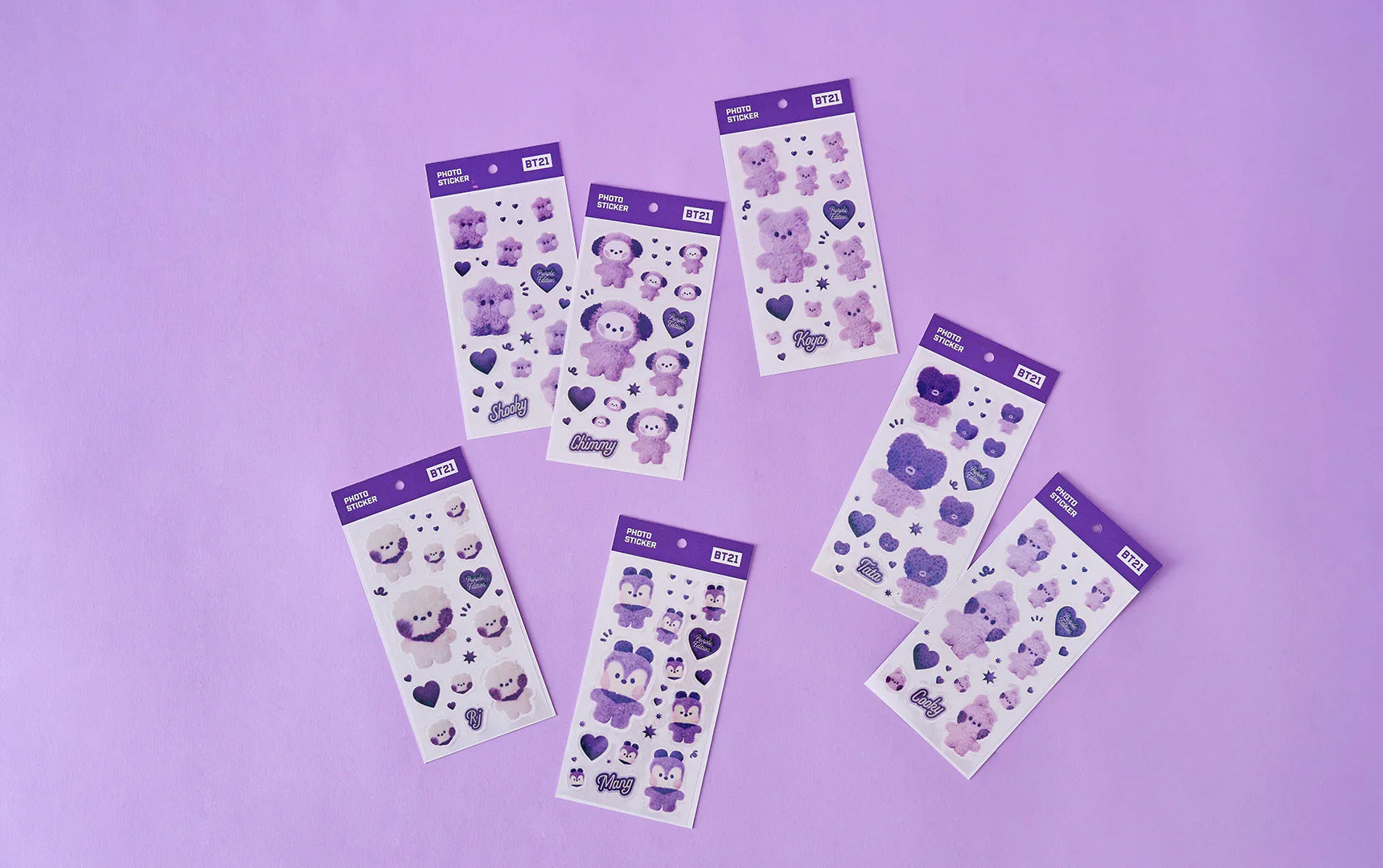 BT21 KOYA MININI PURPLE OF WISH STICKERS