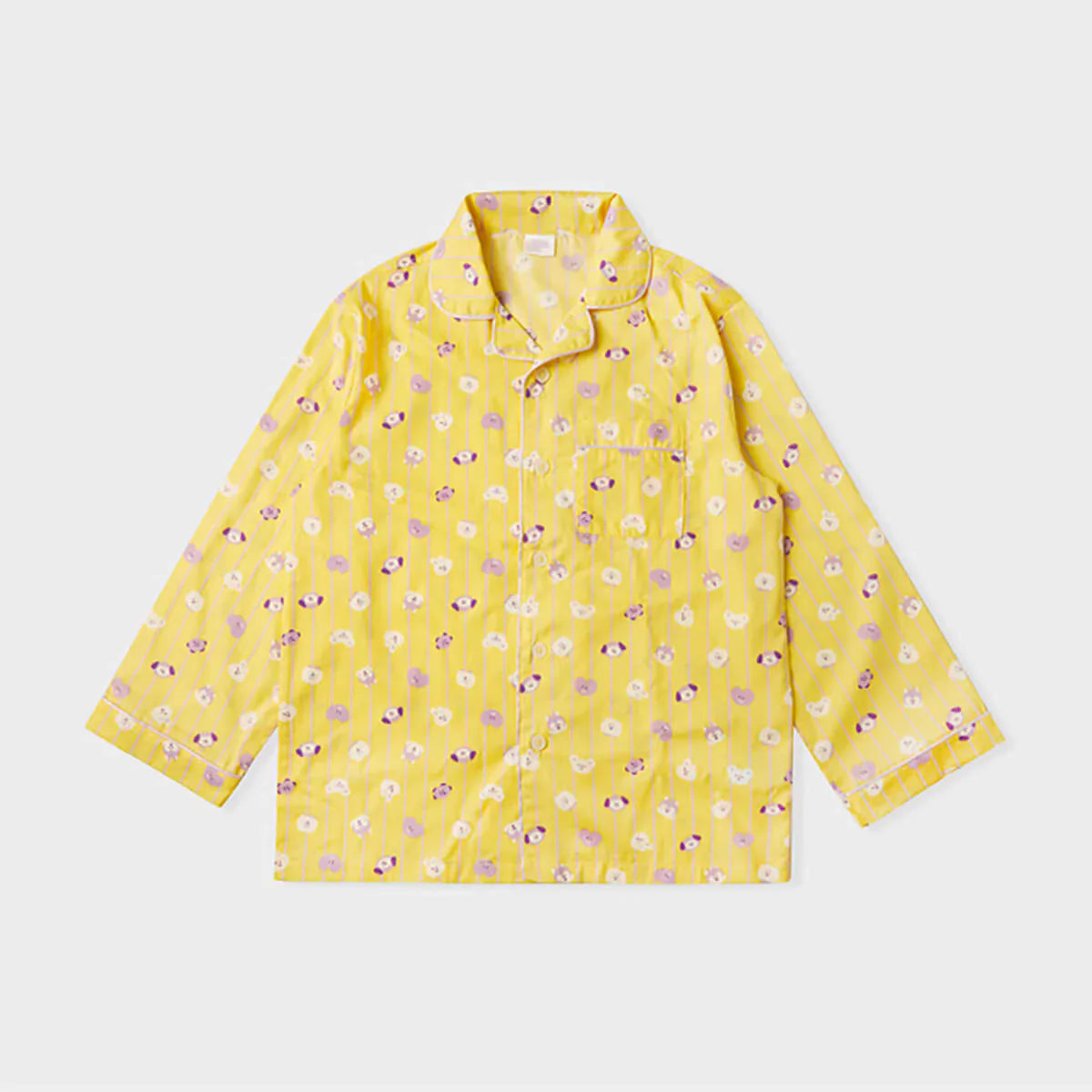 BT21 NEW BASIC EDITION STRIPED PAJAMA SET YELLOW (LARGE)