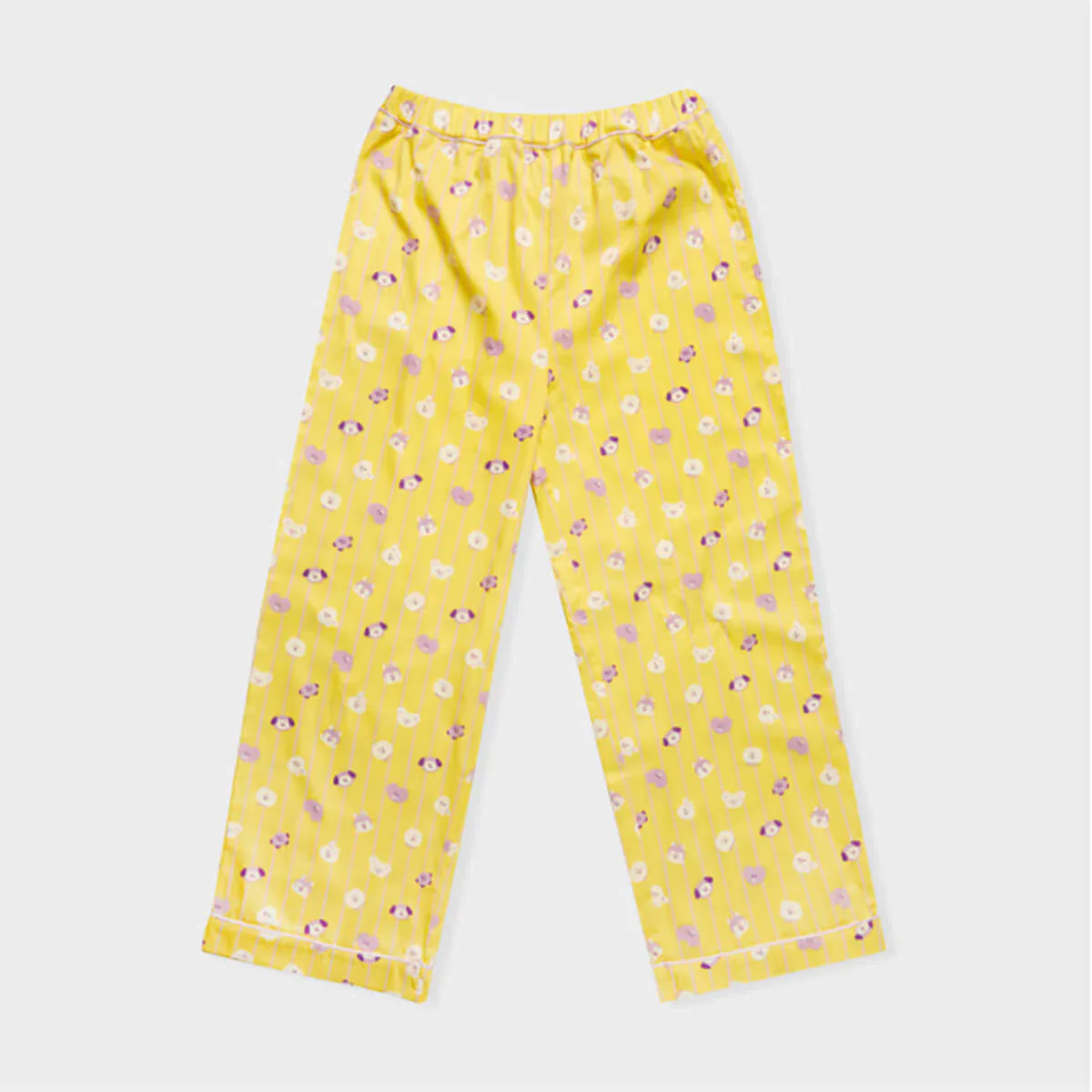 BT21 NEW BASIC EDITION STRIPED PAJAMA SET YELLOW (LARGE)