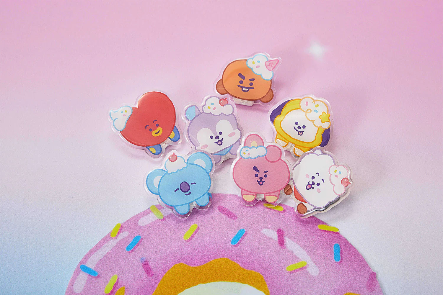 BT21 SHOOKY ON THE CLOUD ACRYLIC CLIP MAGNET