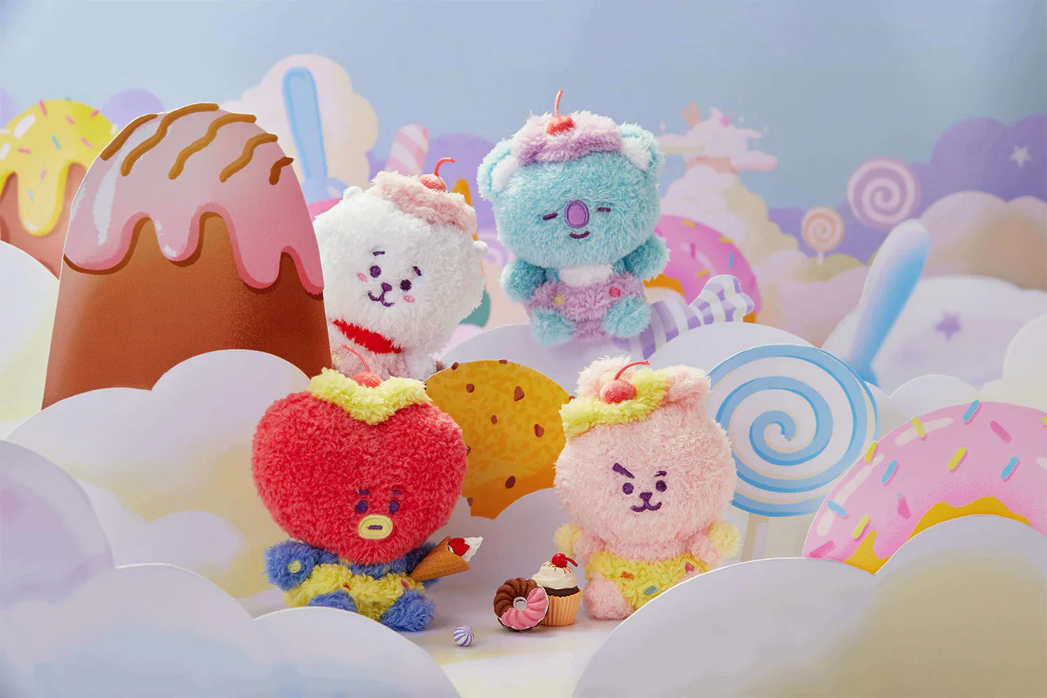 BT21 RJ ON THE CLOUD PLUSH KEYRING