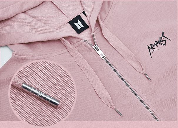 BTS JUNG KOOK ARMYST ZIP-UP HOODY (PINK) M/L/XL