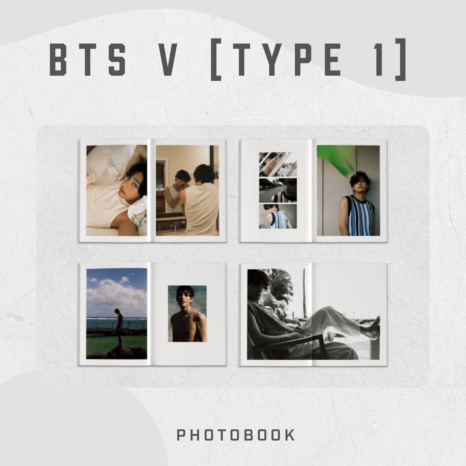 BTS V - TYPE 1 FULL SET (HARDCOVER PHOTO BOOK & MAGAZINE)