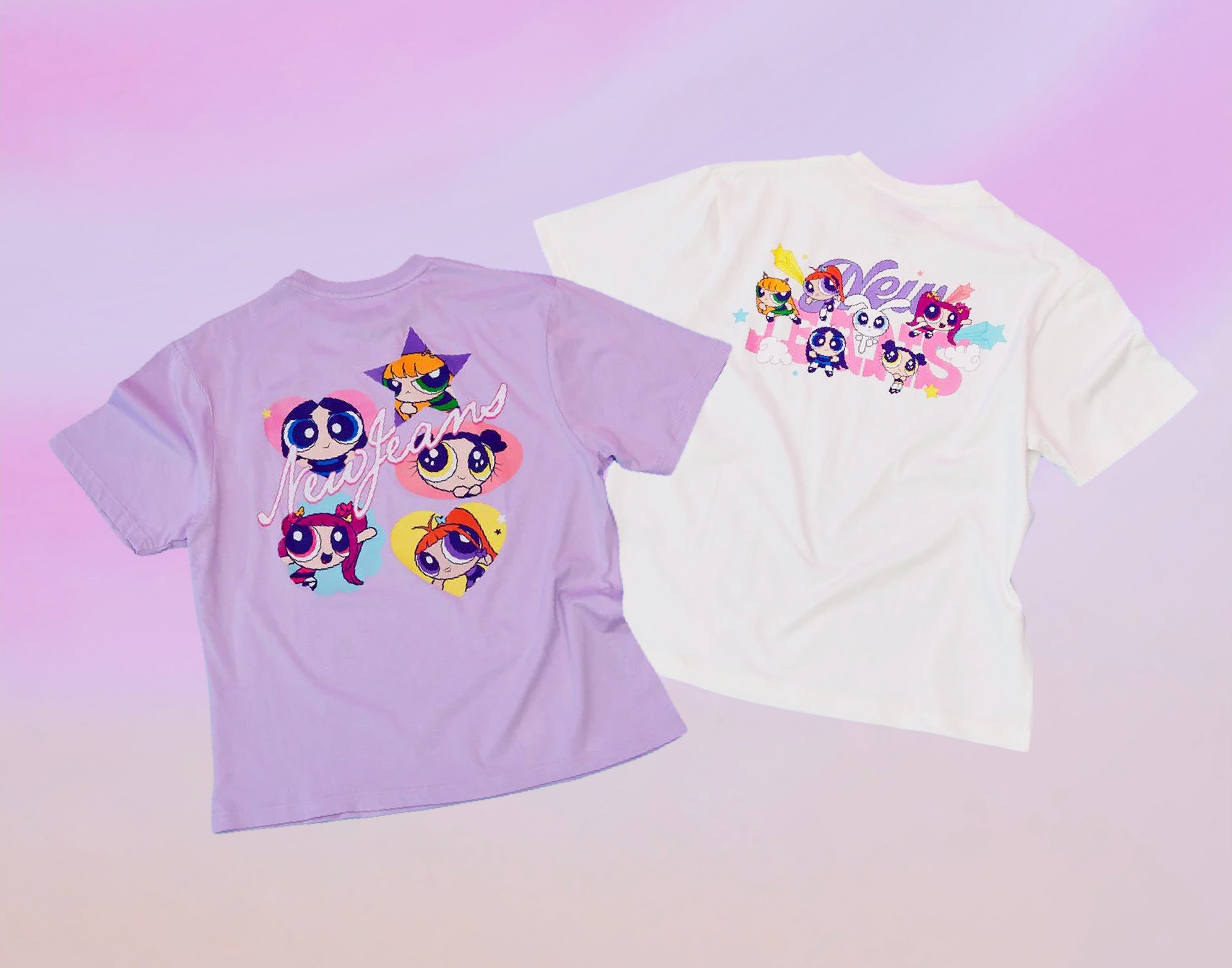 THE POWERPUFF GIRLS X NEWJEANS SHORT SLEEVE T-SHIRT (RANDOM)