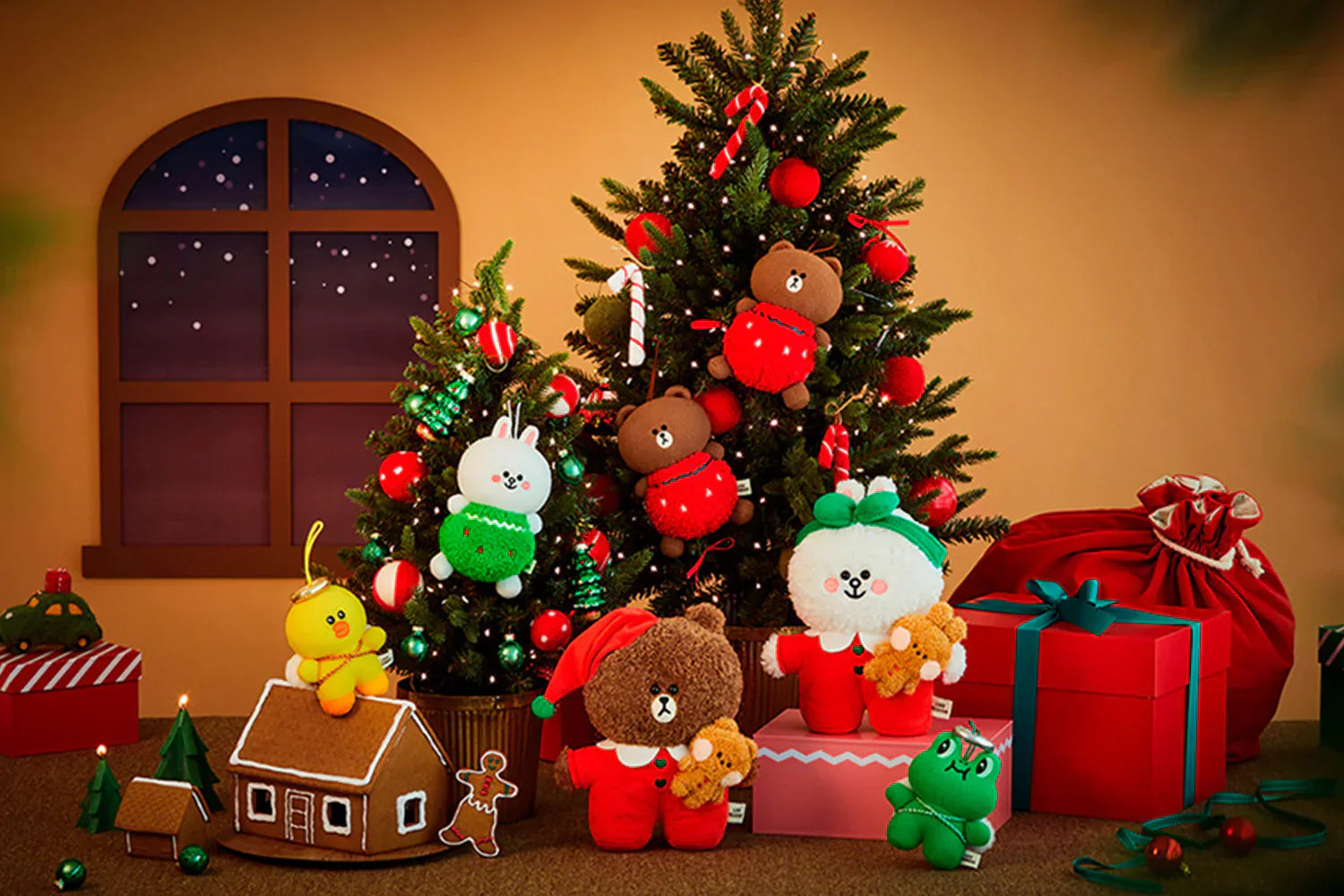 LINE FRIENDS LEONARD HOLIDAY MINI ORNAMENT